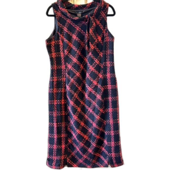 Vintage Silk-Blend Tweed Dress - Size 14 - Picture 1 of 3